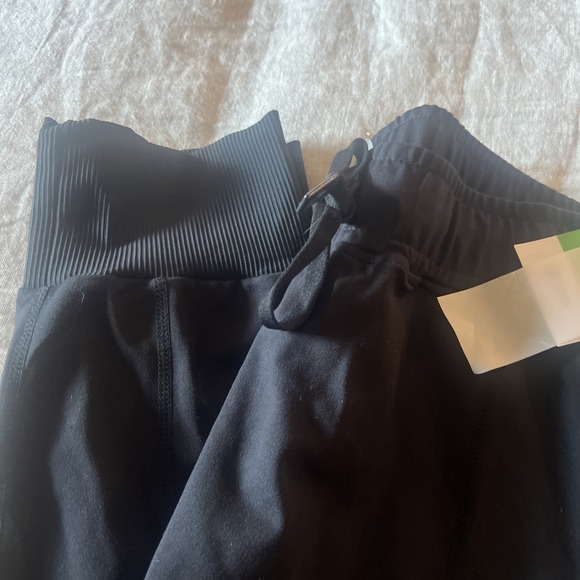 Mono B Jogger Sweatpants Womens Size S Black Ribbed Pockets Stretch - Picture 7 of 9